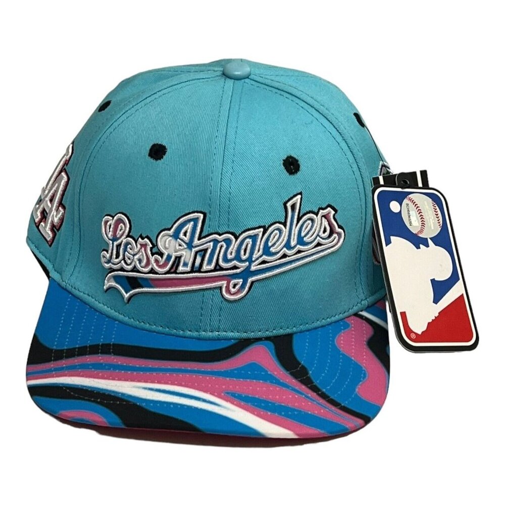Pro Standard L A Dodgers Patch Univ. Blue/Hot Pink Snapback Adjustable Hat Cap